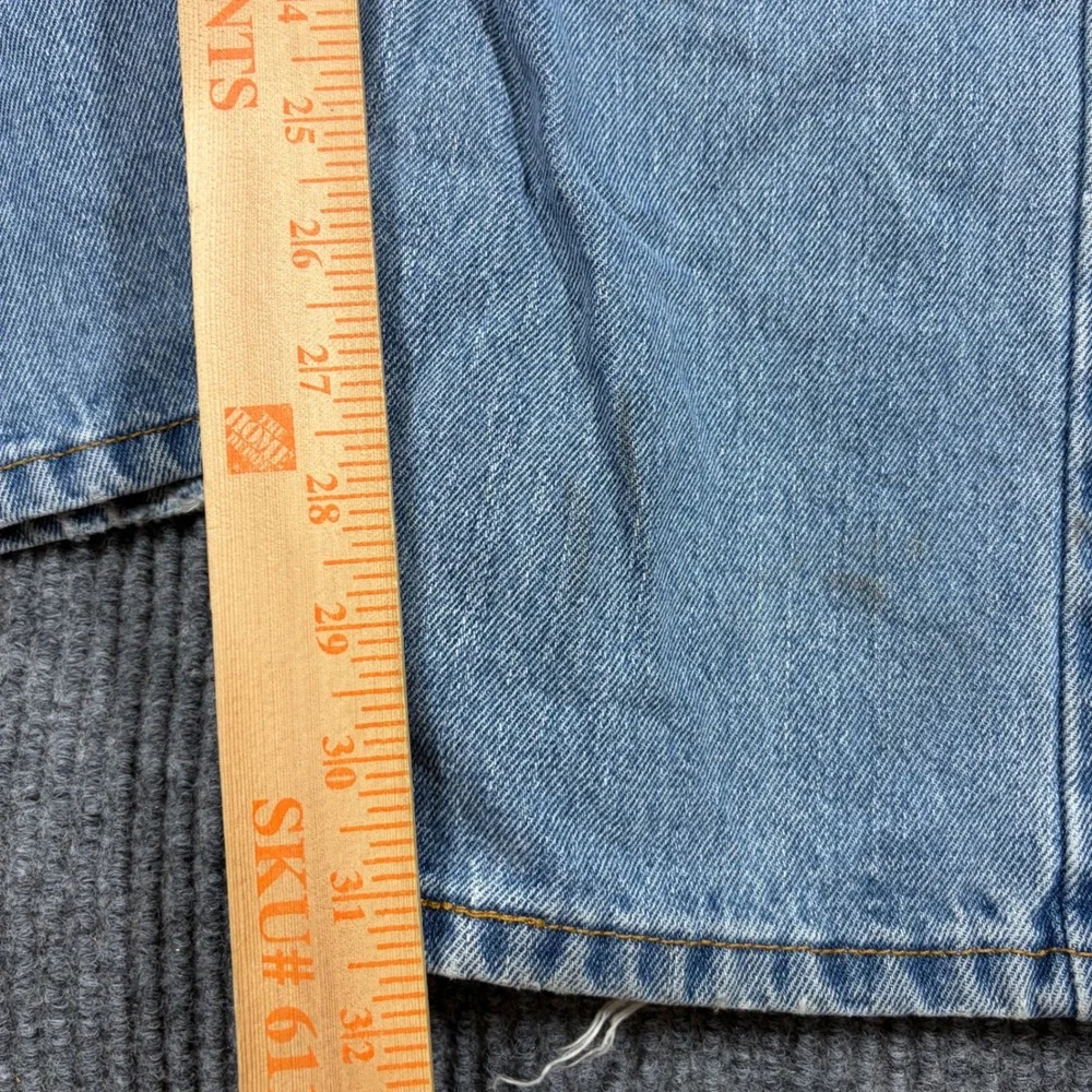 Levi 505 Jeans Mens 36x32 Regular Fit Light Wash Blue Denim Straight Leg Cotton